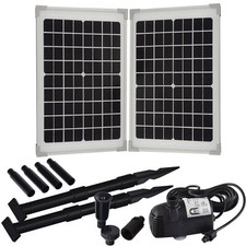 Agora-Tec® 20 Watt Solar Teichpumpe Solarpumpe Garten Teich Springbrunnen Pumpe 