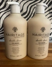 Lot Of 2 HAIRITAGE By, Mindy McKnight DOUBLE DOWN  Co-Wash Sulfate-Free 13 Oz