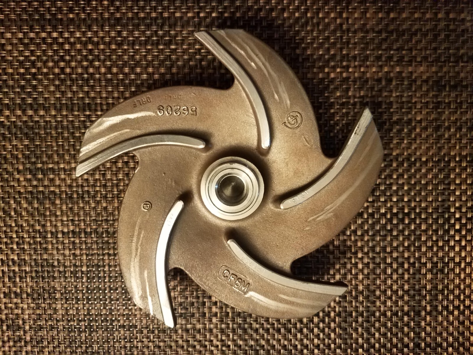 GOULDS PUMP IMPELLER 56209 CF8M 5 VANE (1221) | eBay