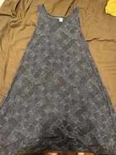 Old Navy Swingy Tank Dress Large Womens Blackish Gray Pattern Stretch