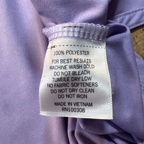 Peter Millar Polo Shirt Mens Purple Featherweight Logo On Sleeve Stain Back XXL - Picture 6 of 8