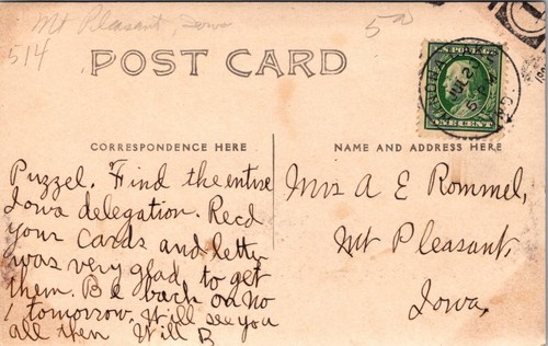 RPPC Winona Lake, IN Kosciusko Lodge Presbyterian Camp Postcard Read Description - Picture 2 of 2