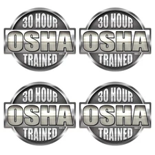 Hard Hat OSHA 30 Hour 4 Pack Stickers -Construction Safety helmet Tool Box HH014