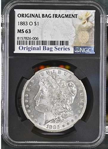 1883 O $1 Morgan Silver Dollar -  NGC MS63 Original Bag Fragment Series