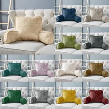 Multi Velvet Backrest Pillow Bed Cushion Support Reading Back Rest Arms Chair