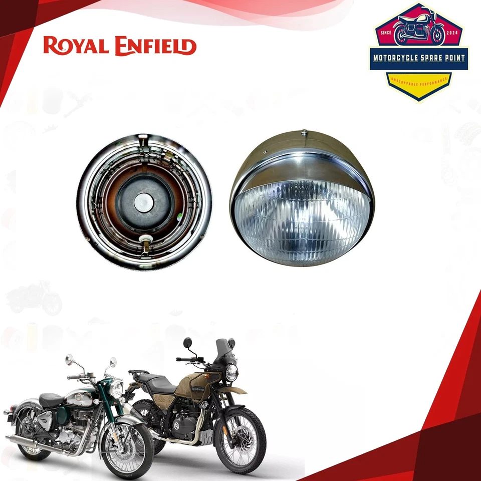 Lâmpada de cabeça Royal Enfield genuína assy com lâmpada para clássico 350/500 bullet 500 - Imagem 3 de 4