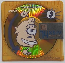 RARE Collector TDK XS iV Happy Cyclop 74min MD Minidisc disk New Sealed ORANGE