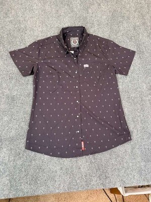 Dixxon Flannel Company ''The Historia'' Geometric Black Short Sleeve Size Large