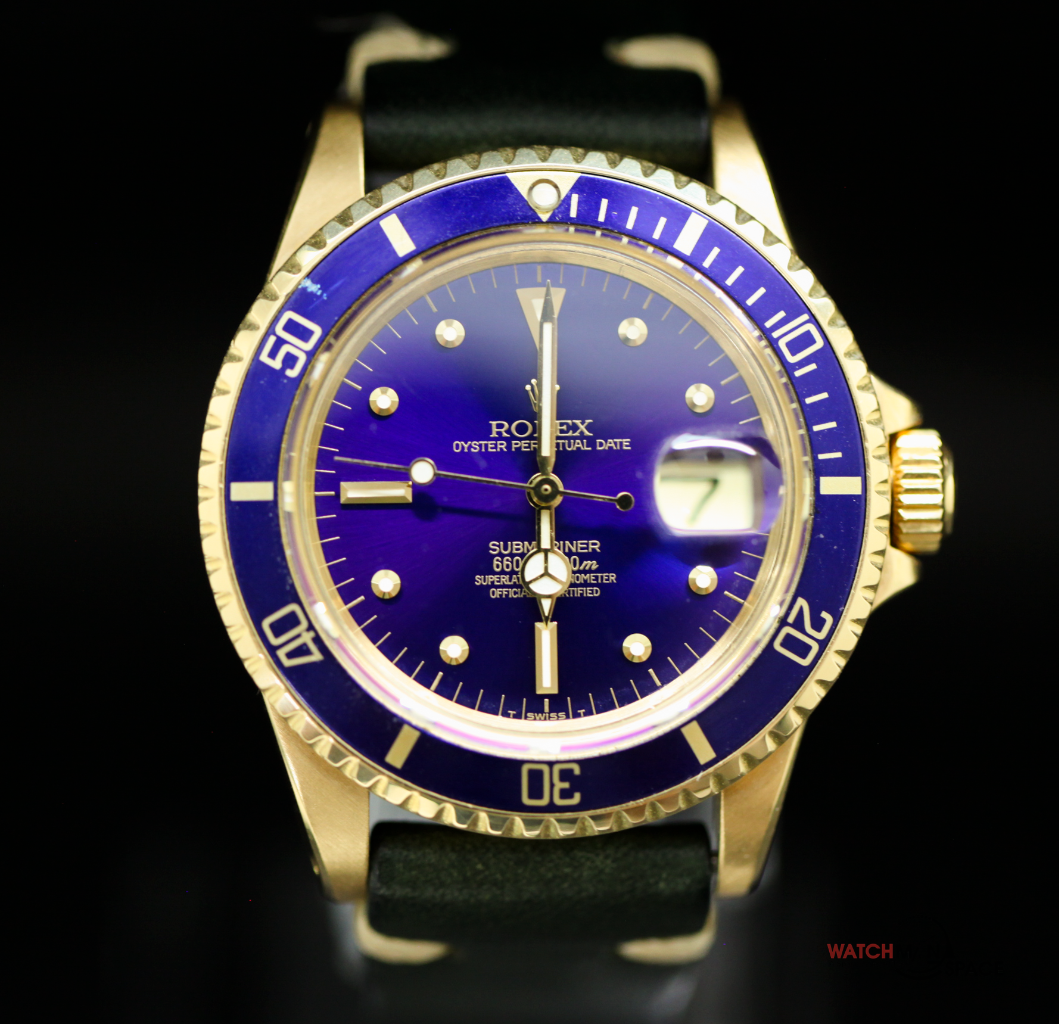 Vintage Rolex Submariner 1680 18K Yellow Gold- 40mm w/ Tropical