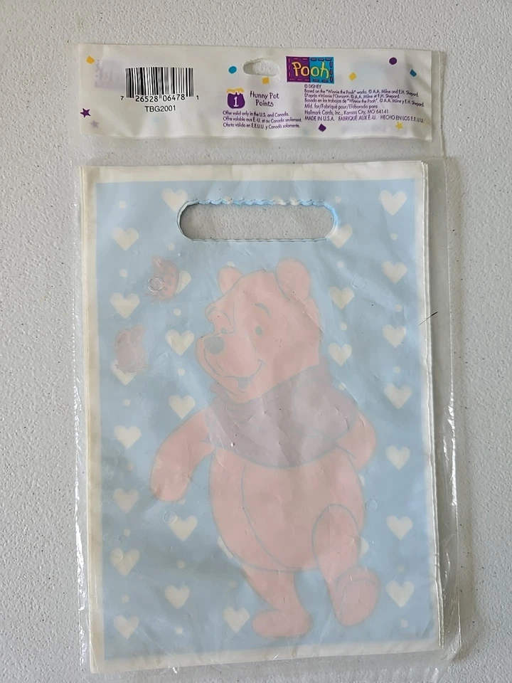 Sacos de regalo de cumpleaños de Winnie The Pooh Party Express de colección 8 quilates Nuevo sello Disney Foto 2 de 2