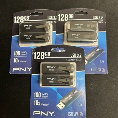 PNY 128gb Dou Link Type-C USB 3.2 Dual Drive & 128gb USB 3.2 Flash Drives 