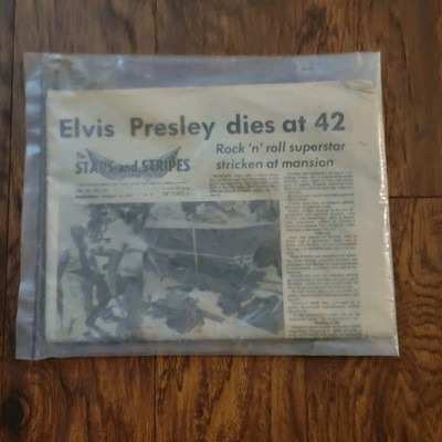 Elvis Presley Dies. Newspaper Day After He Died
