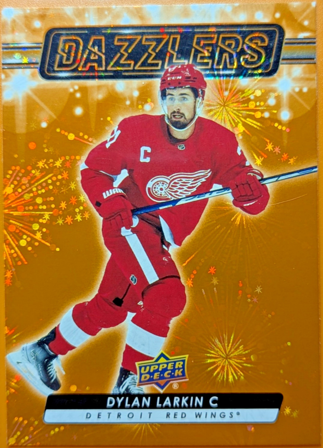2023-24 Upper Deck Series 2 #DZ-67 Dylan Larkin Dazzlers Orange