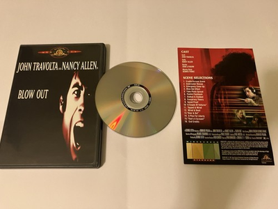 #ad BLOW OUT DVD 1981 JOHN TRAVOLTA NANCY ALLEN JOHN LITHGOW DENNIS FRANZ DE PALMA $14.95