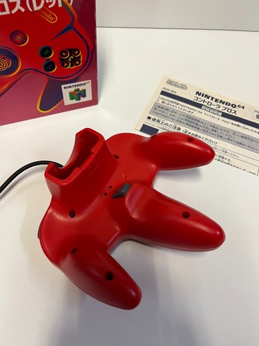 NINTENDO 64 CONTROLLER RED MANETTE JOYPAD USED BOXED JAP NUS-005 TESTED - Picture 9 of 12