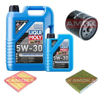 Inspektionspaket Liqui Moly 5W-30 Longtime 6L für Audi A1 Sportback 1.0 TFSI
