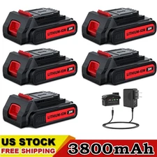 1/2PACK 20V 3.8Ah Lithium-ion Battery for BLACK DECKER 20 Volt LBXR20 LBX20 LB20