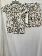 New Carter's Kid Girls Floral Pajama Set Snug fit Shorts Size 7,8