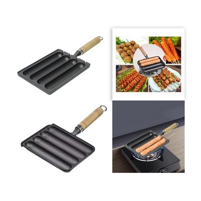 Wurstpfanne, selbstgemacht, 4 Mulden, Corn Dog Maker für das Frühstück in