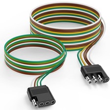 4-way Flat Trailer Wiring Harness Extension Kit - Wishbone-style 4 Pin 25 Male 4-way Flat Trailer Wiring Harness Extension Kit - Wishbone-style 4 Pin 25 Male