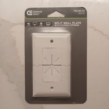 Split Wall Plate With Flexible Opening Almond-Beige Qty 1 NEW