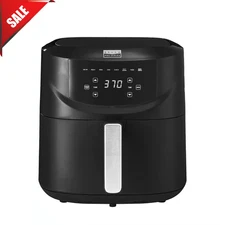 bella PRO - 8-qt. Touchscreen Air Fryer with Divided Basket - Matte Black