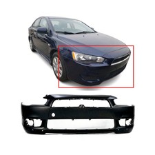 Front Bumper Bumper Cover For 2008-2015 Mitsubishi Lancer With W Air Dam Holes