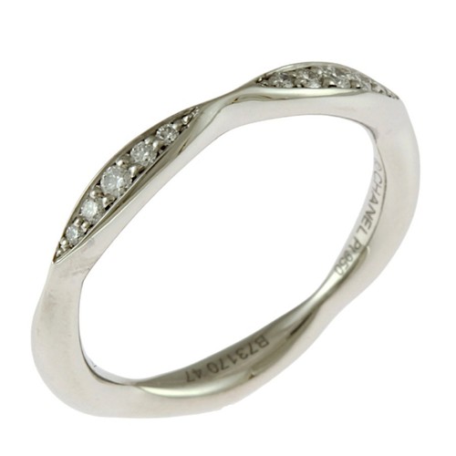 CHANEL Ring US 3 7/8 EU46 Pt950Platinum diamond Camellia Diamond used