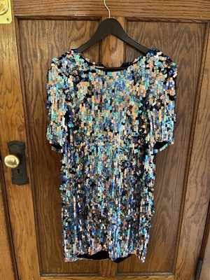 Matthew Williamson Short Sleeve Sequin Dress Size 4