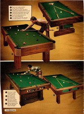 Sears Vintage 1970s 80s Catalog Page Ad Billiard Pool Table Collectible