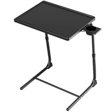 Allpop Adjustable Folding TV Tray Table w/ Cup Holder - Dinner, Laptop, Reading