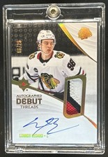 2023-24 Upper Deck Ultimate Connor Bedard Debut Threads Patch Auto RC #/25