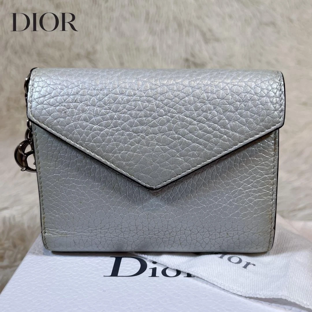Portefeuille Dior breloque triple femme argent