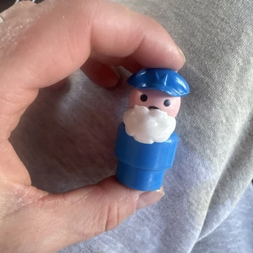 Vtg Fisher Price Little People Blue Beard Boat Ship Captain Marina Cruise