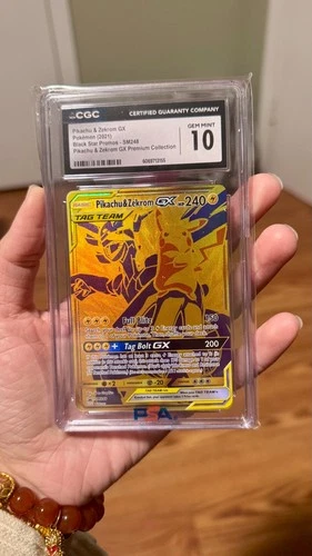 CGC 10 Pikachu & Zekrom GX SM248 Sm Holo Black Star Promo