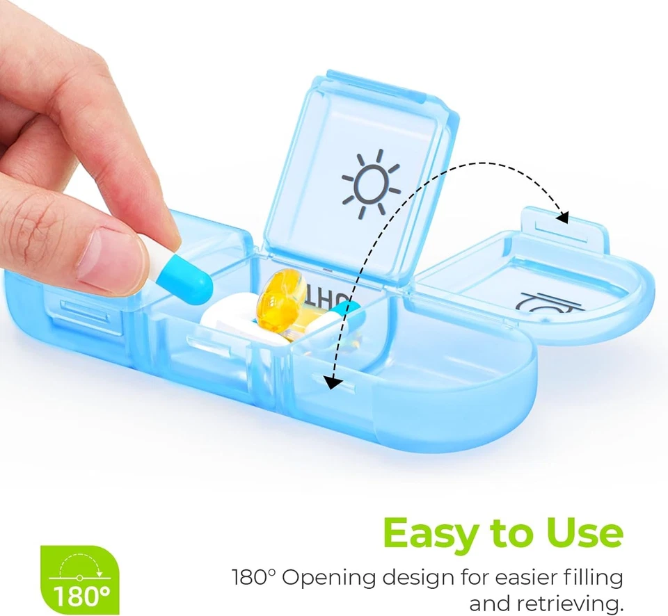 Portable Weekly Pill Box Organiser 7 Day 3 Times A Day Separate Tablet Organiser - Image 2 of 4