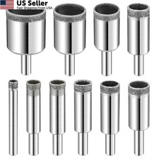 Diamond Drill Bits Set, 10 1/4"-1 1/5", 10 PCS (1/4"-1 1/5") Hole Saw