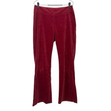 VINTAGE Georgiou Red Velvet Womens Pants sz 10 Christmas Holiday Party Flared