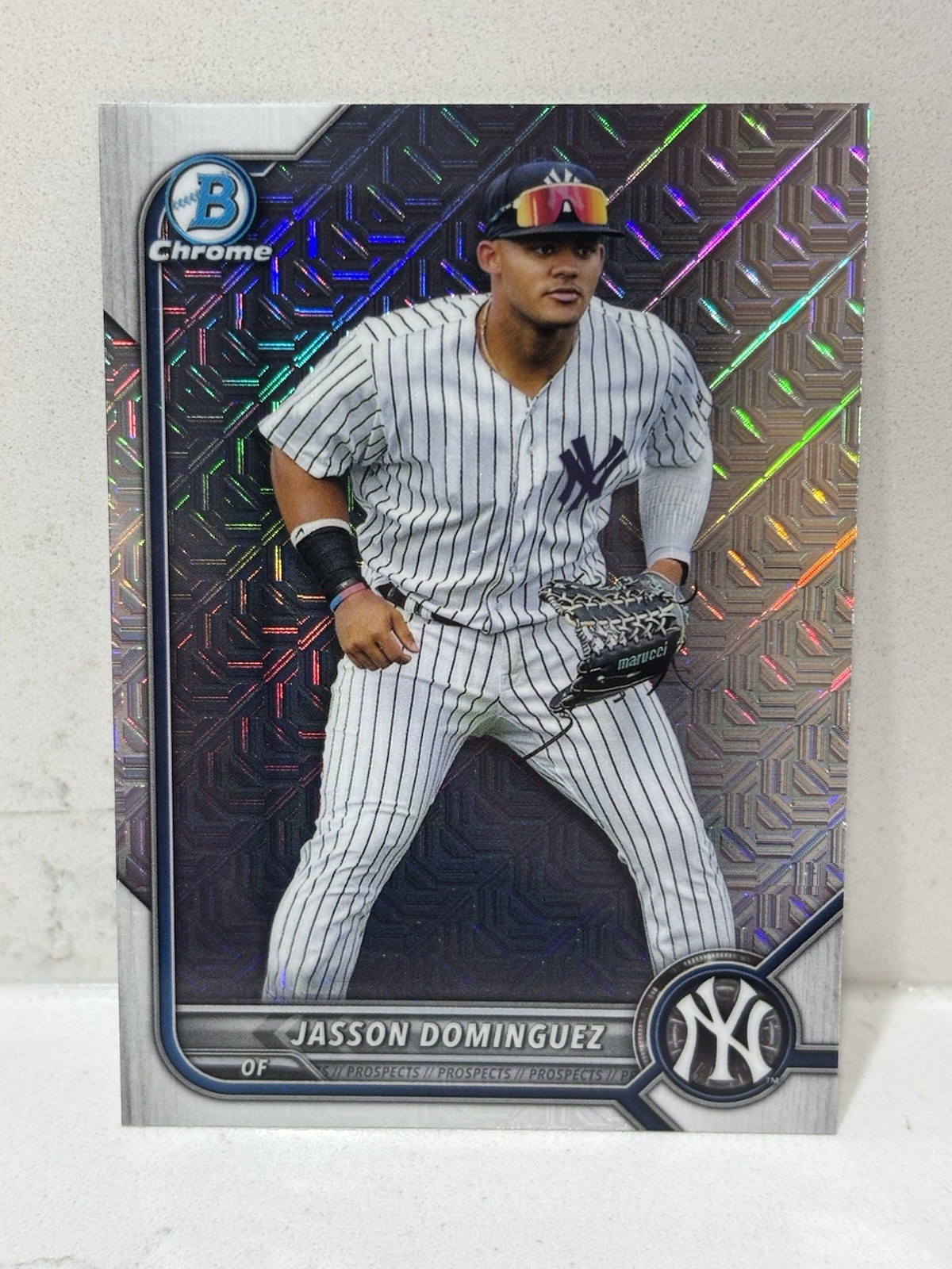 2022 Bowman Chrome Jasson Dominguez #BCP-98 Mojo Refractor Yankees