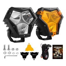Pair 4.5 Led Work Light Bar Pods Offroad Fog Driving Amber Drl Lamps For Atv Pair 4.5 Led Work Light Bar Pods Offroad Fog Driving Amber Drl Lamps For Atv