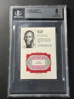 BGS 8 1984 Chicago Bulls Pocket Schedule Michael Jordan Rookie Photo pre Fleer 6