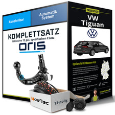 Anhängerkupplung ORIS abnehmbar für VW Tiguan +E-Satz ABE EC 94/20