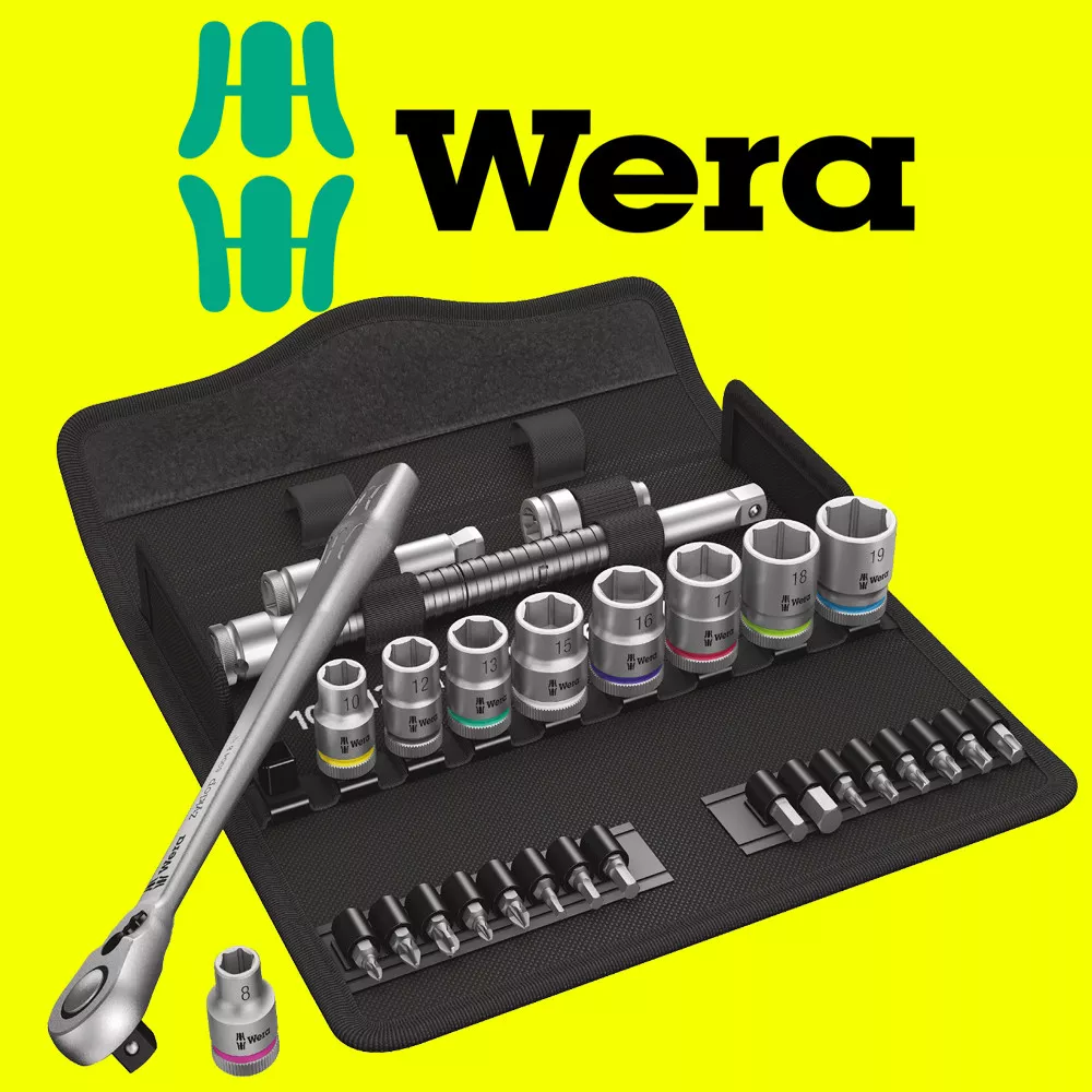 Wera Tools 3 8 Drive Metric Zyklop Metal Ratchet Set With Switch
