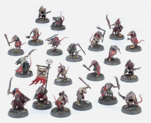 Warhammer Age Of Sigmar - 20x Skaven Skaven Clanrats, New, No Box