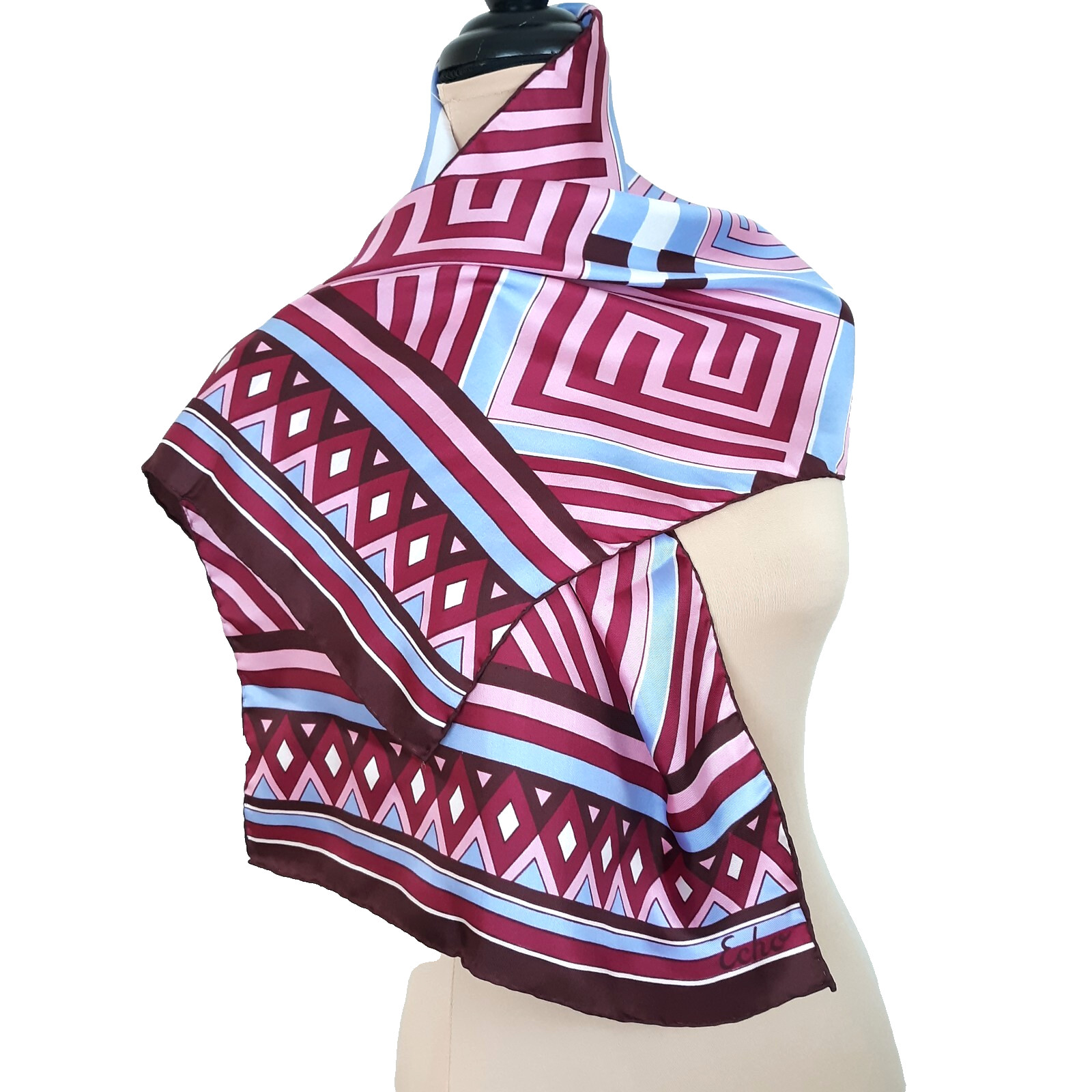 Echo Silky Scarf Long Versatile Rectangle Multico… - image 2
