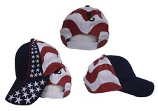 USA American United States Flag Embroidered Stars Stripes Baseball Cap Hat RUF