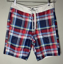 Abercrombie  Fitch Swim Trunks Adult XS Plaid Bathing Suit