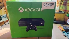 XBOX ONE Black Game System Console Green Box **RETAIL STORE DISPLAY BOX ONLY*
