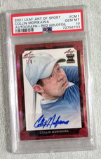2021 Leaf Art of Sport Collin Morikawa RC Red Holofoil Rookie Auto /6 PSA 10 Gem