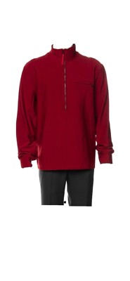 Prada 1/2 Zip Pull Over Red XXL Y2K